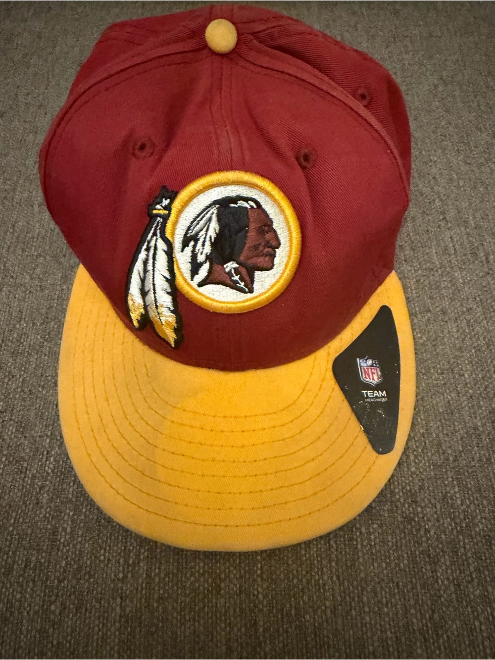 NFL Burgundy and Gold Team Logo Men's Hat